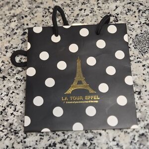 La Tour Eiffel Paris Boutique Gift Bag | Black & White Polka Dot